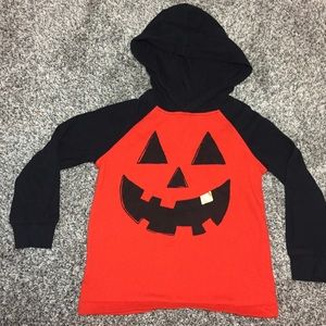 Gymboree pumpkin hooded shirt size 2T Halloween